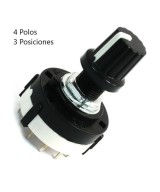 Selector 4 polos y 3 posiciones 4P3T