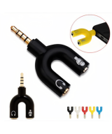 Separador de micrófono y audífono tipo U para celular