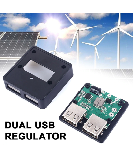 Regulador dual de carga para panel solar 5V 3A