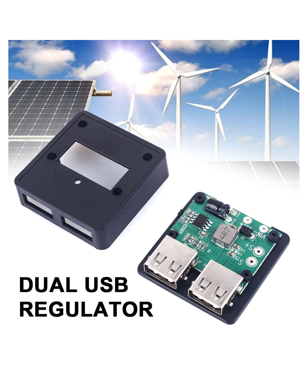 Regulador dual de carga para panel solar 5V 3A