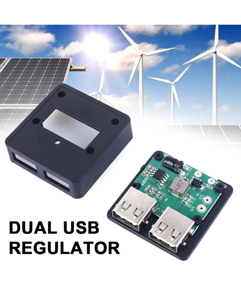 Regulador dual de carga para panel solar 5V 3A