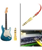 Adaptador de audio salida macho 1/4" (6.35mm)  y entrada hembra de 3.5mm