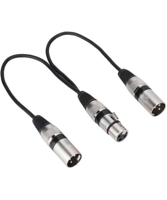 Separador de Audio XLR Hembra a XLR Macho Dual