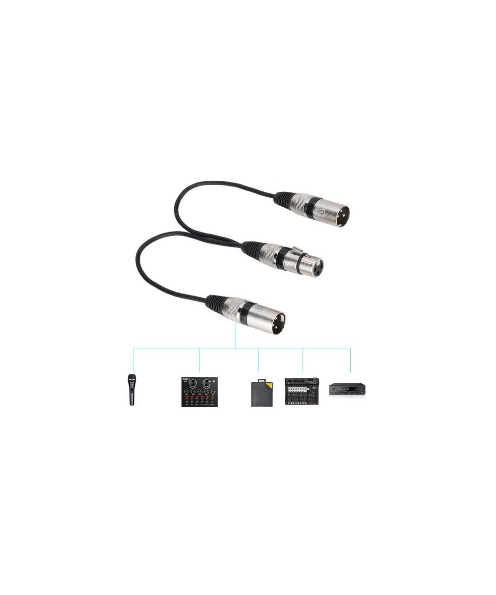 Separador de Audio XLR Hembra a XLR Macho Dual
