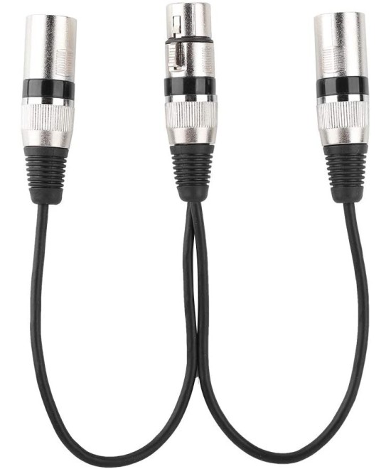 Separador de Audio XLR Hembra a XLR Macho Dual
