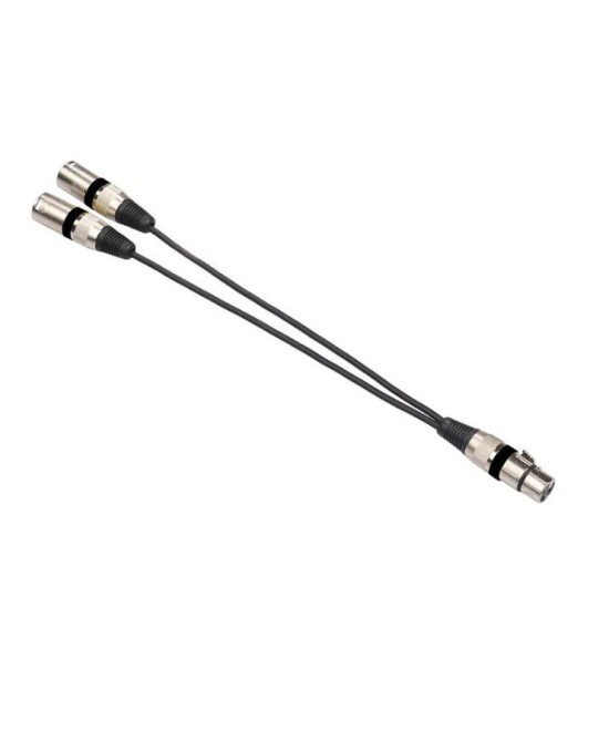 Separador de Audio XLR Hembra a XLR Macho Dual