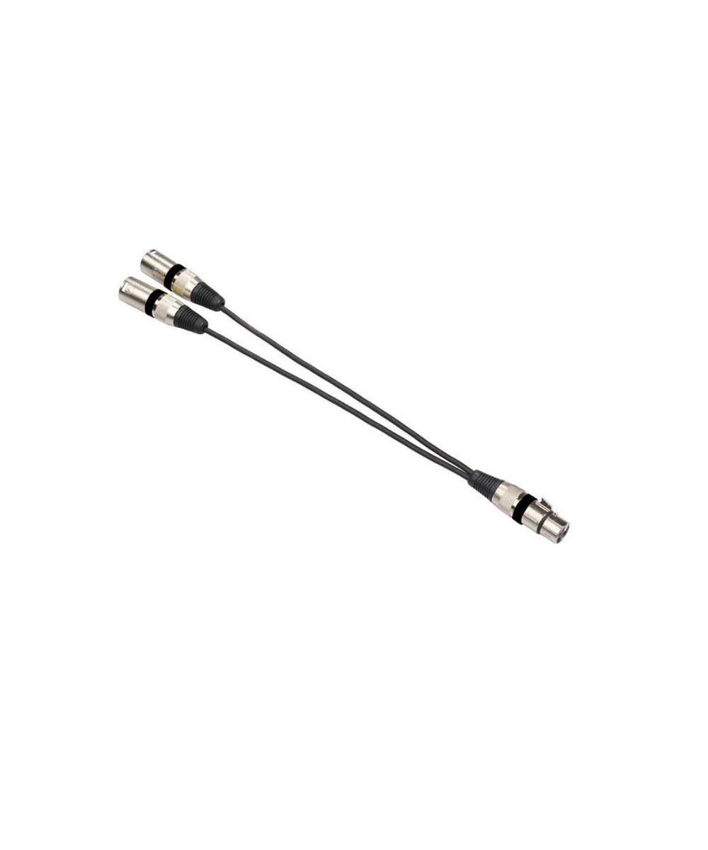 Separador de Audio XLR Hembra a XLR Macho Dual