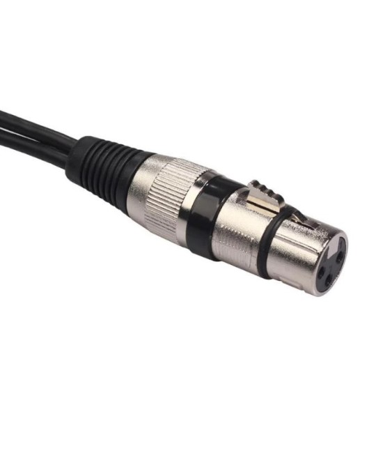 Separador de Audio XLR Hembra a XLR Macho Dual