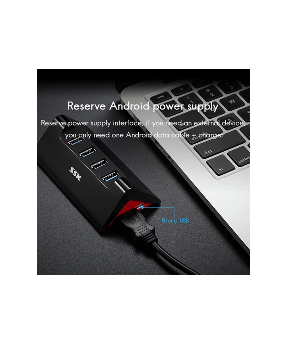 HUB USB 3.0 de 4 puertos con puerto de energia USB-C