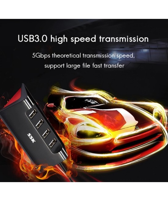 HUB USB 3.0 de 4 puertos con puerto de energia USB-C