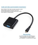 Convertidor Micro HDMi a VGA mas audio