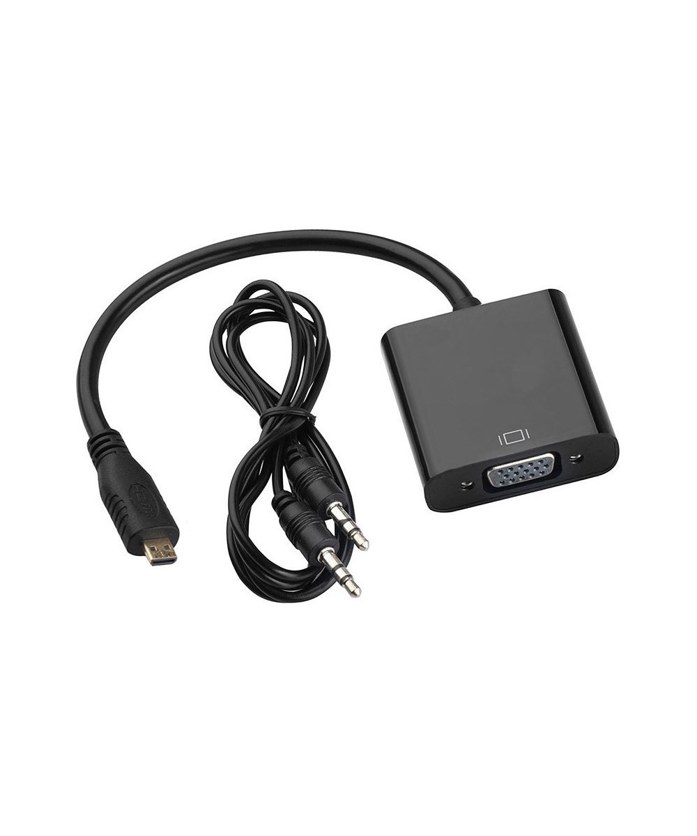 Convertidor Micro HDMi a VGA mas audio