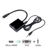 Convertidor Micro HDMi a VGA mas audio
