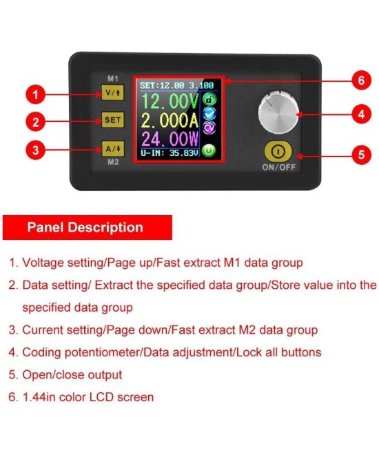 Regulador de voltaje y corriente con pantalla DPS3005 0-32V 5A