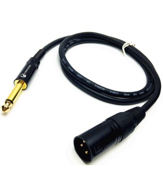 Cable 1/4 (6.35mm) mono a XLR macho 1.5 metros (canon)