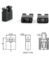 Mini Jumpers 2.54mm 2 pin (Set de 10)