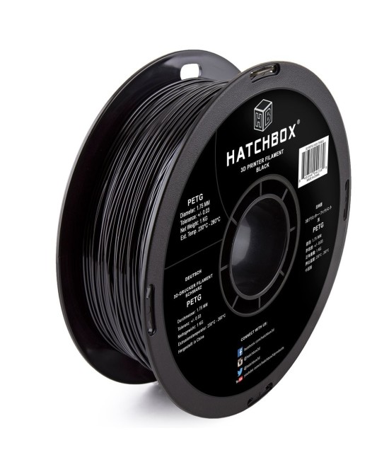 Filamento Flexible PETG Hatchbox 1.75mm 2.2 Lb