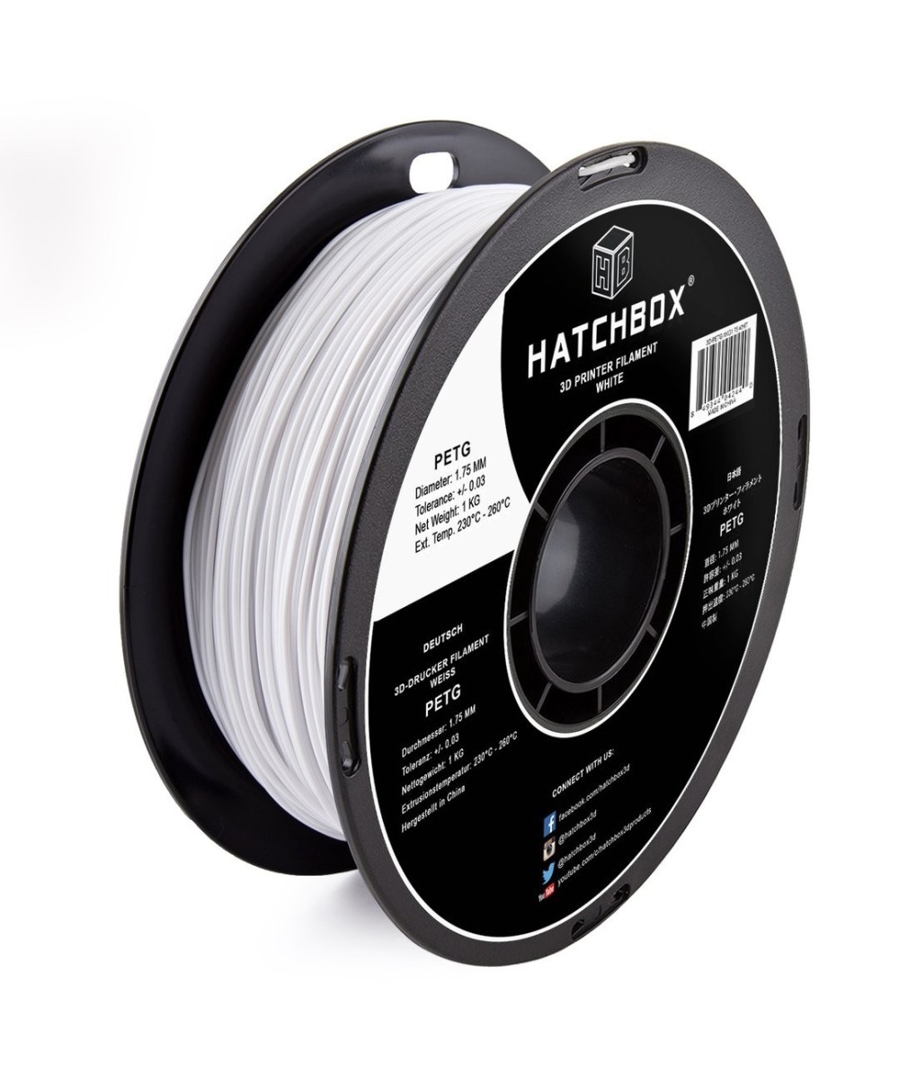 Filamento Flexible PETG Hatchbox 1.75mm 2.2 Lb