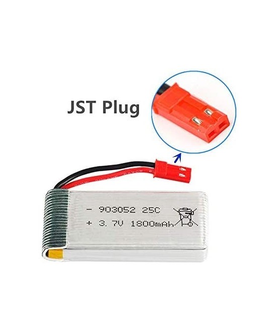 Bateria tipo LiPo Recargable 3.7V 1800mah 25C