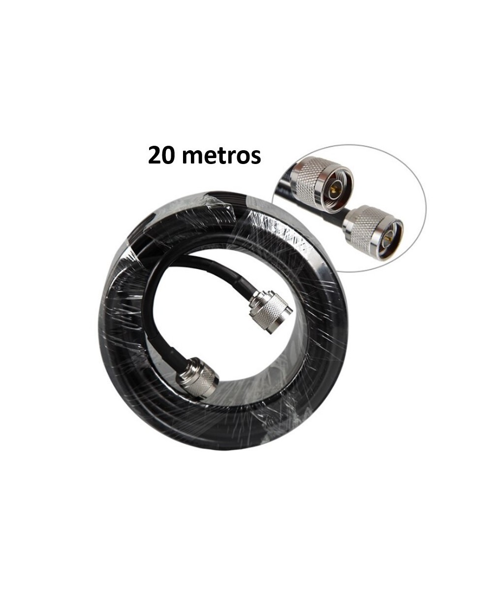 Cable RG8 con conector RF TIPO N macho 20M