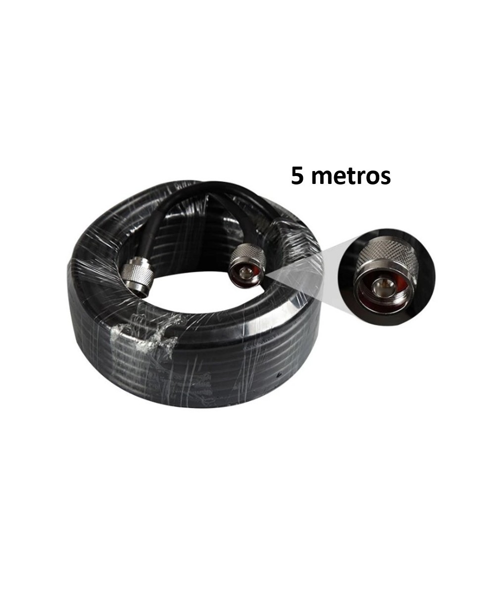 Cable RG8 con conector RF TIPO N macho 5m