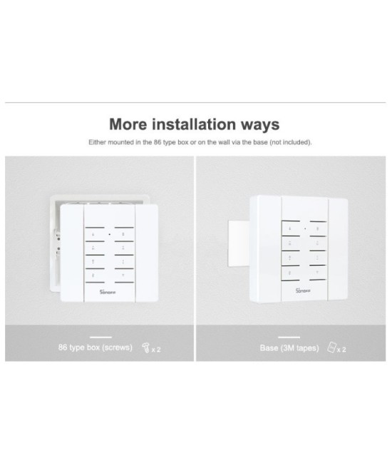 Interruptor Dimmer D1 con control 433mhz y base Inteligente Sonoff