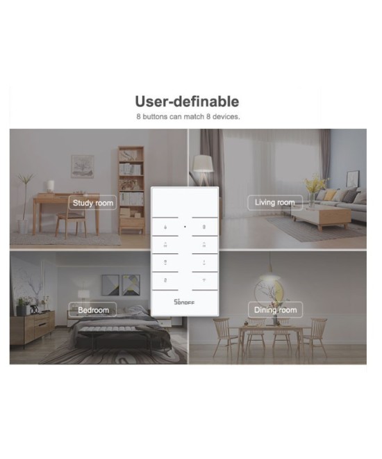 Interruptor Dimmer D1 con control 433mhz y base Inteligente Sonoff