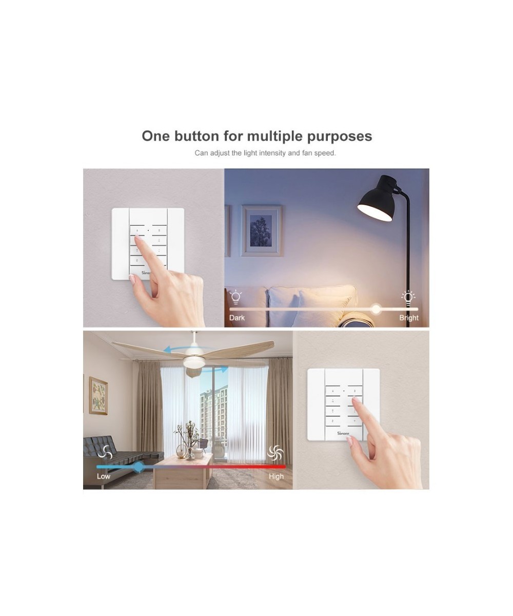 Interruptor Dimmer D1 con control 433mhz y base Inteligente Sonoff