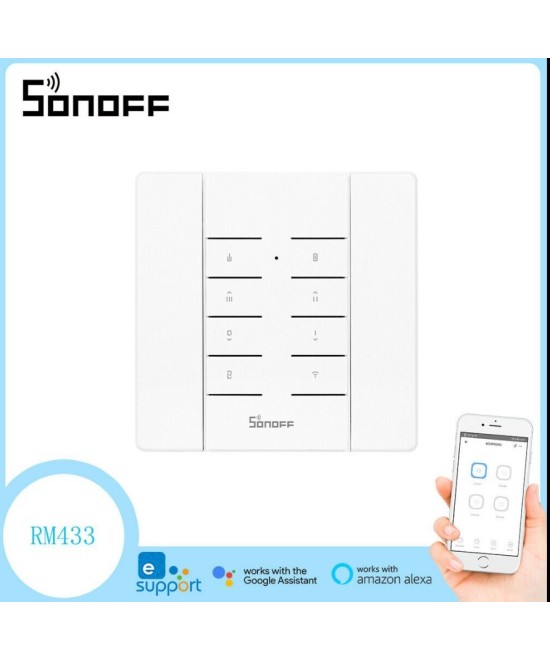 Interruptor Dimmer D1 con control 433mhz y base Inteligente Sonoff