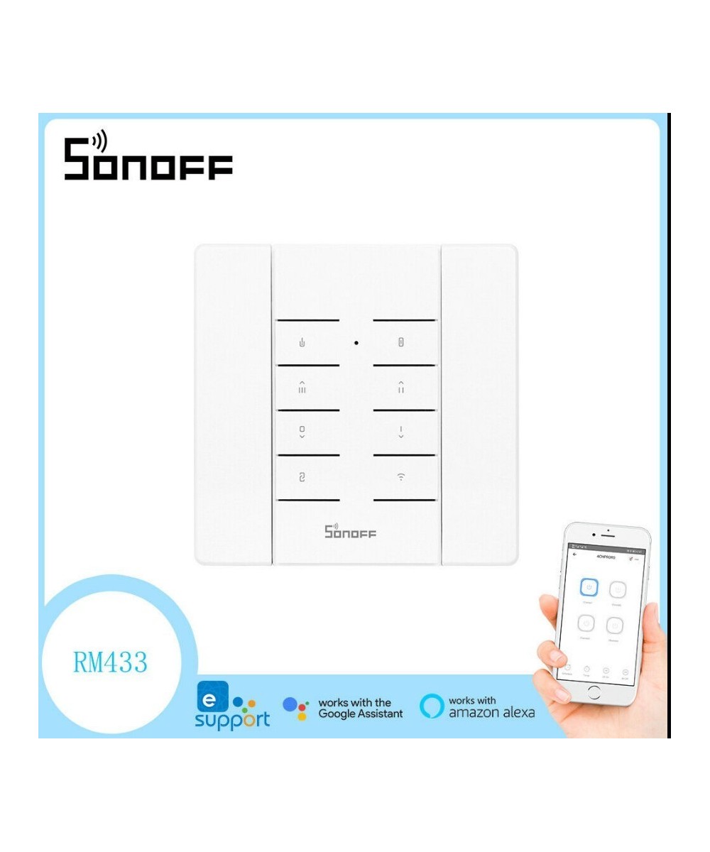 Interruptor Dimmer D1 con control 433mhz y base Inteligente Sonoff