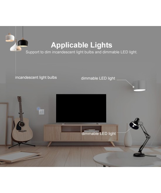 Interruptor Dimmer D1 con control 433mhz y base Inteligente Sonoff