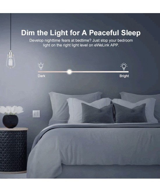 Interruptor Dimmer D1 con control 433mhz y base Inteligente Sonoff