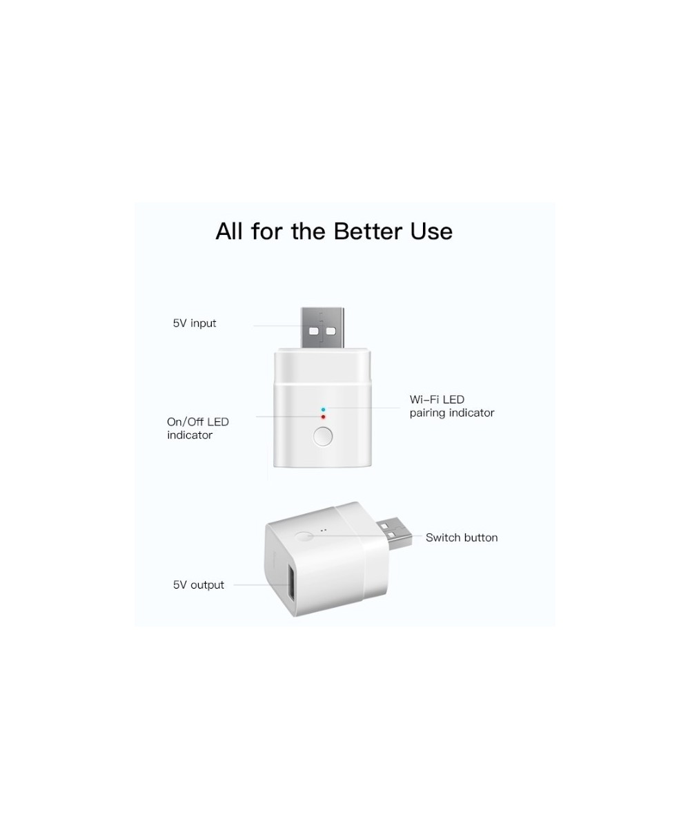 Adaptador USB 5V Micro Inteligente WIFI  Sonoff