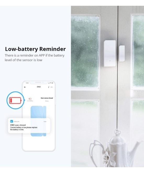 Sensor para puertas y ventanas inteligente Wifi  Sonoff DW2