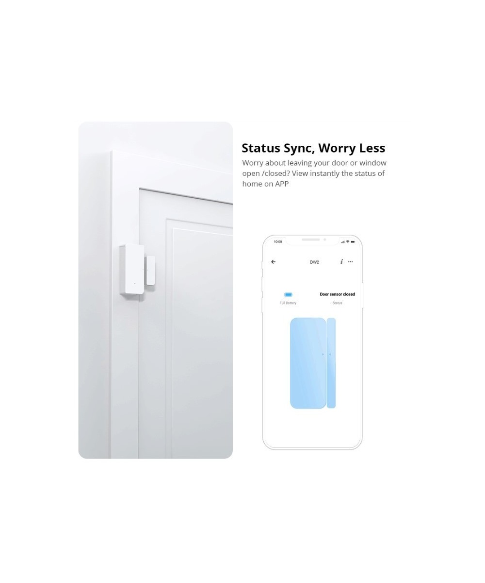 Sensor para puertas y ventanas inteligente Wifi  Sonoff DW2