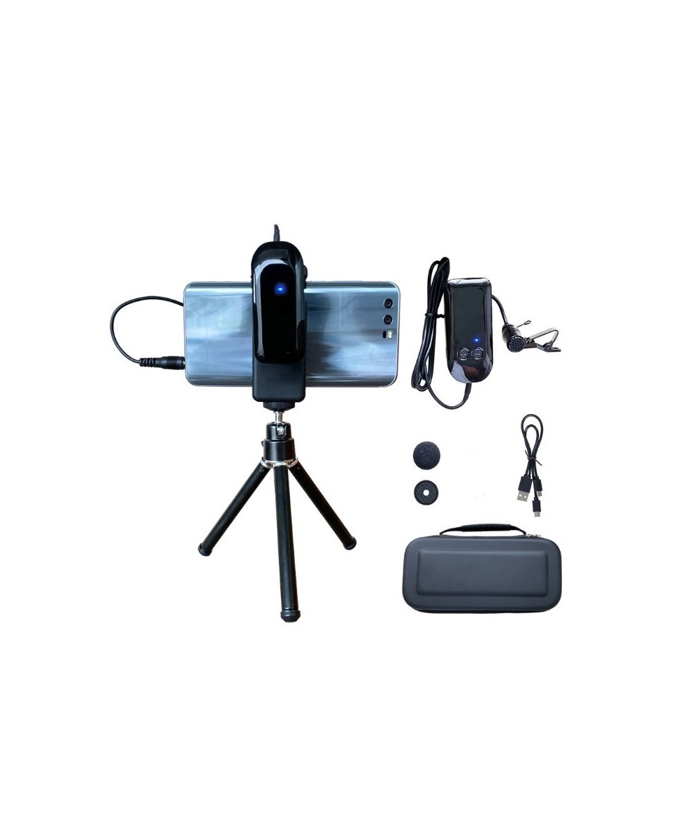 Micrófono Lavalier Green Audio GAW-7511C inálambrico con trípode para celular