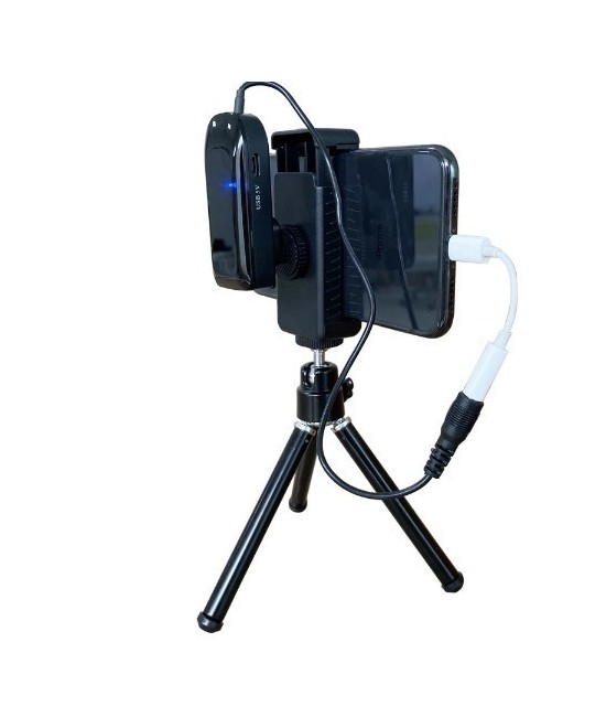 Micrófono Lavalier Green Audio GAW-7511C inálambrico con trípode para celular