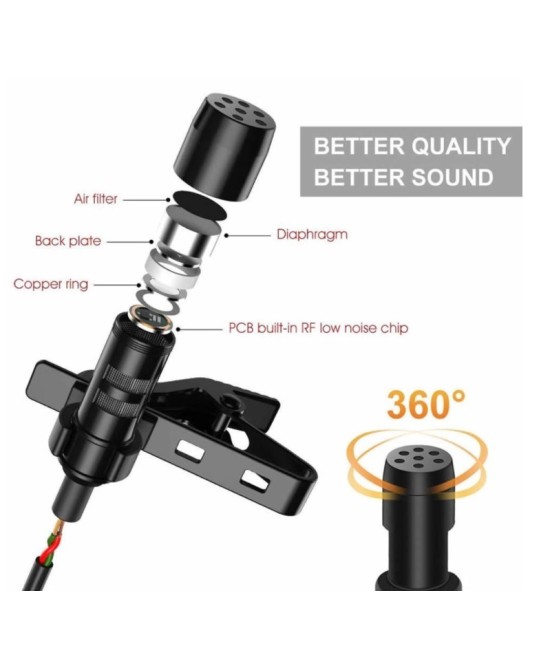 Mini micrófono doble lavalier para celular Green Audio GAM-16D