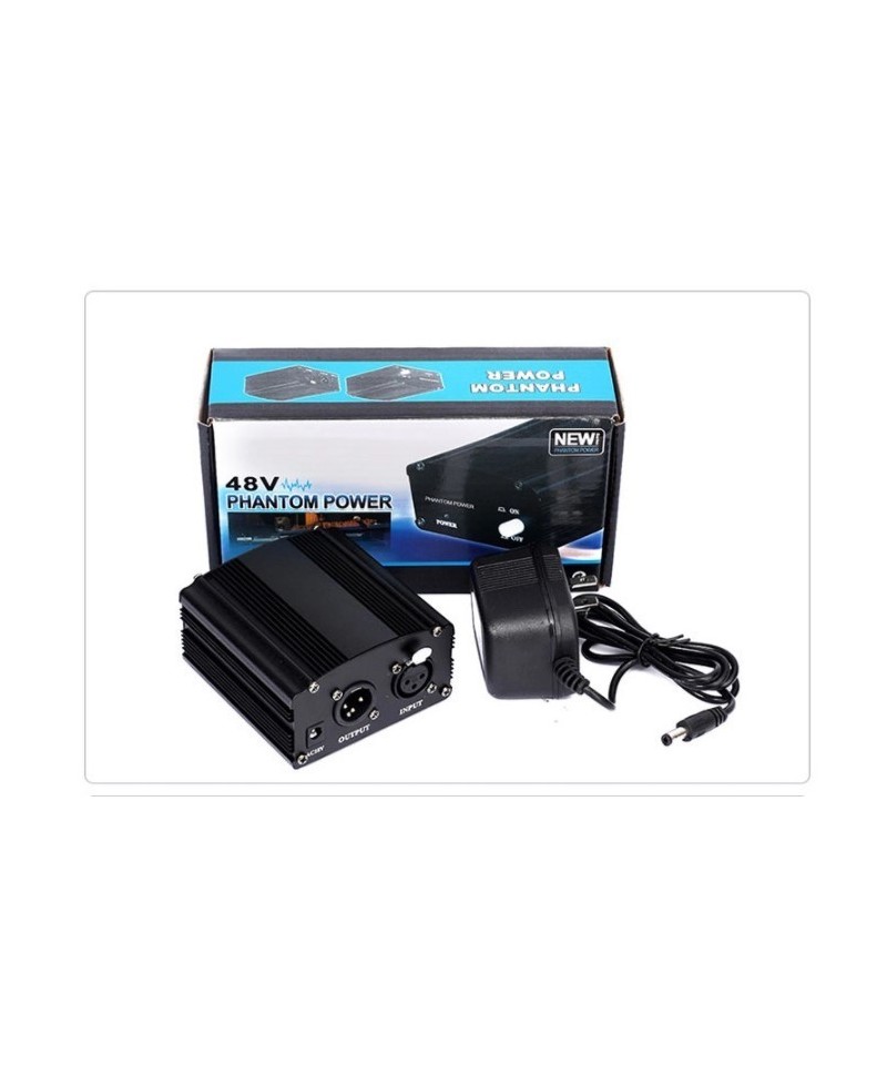 Fuente para microfono de condensador 48V DC (Phantom)