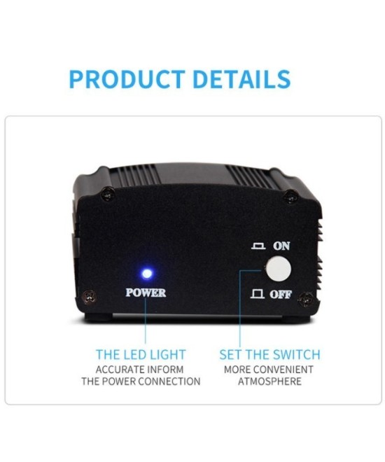 Fuente para microfono de condensador 48V DC (Phantom)