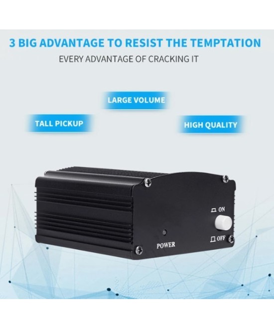 Fuente para microfono de condensador 48V DC (Phantom)