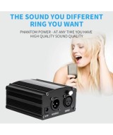Fuente para microfono de condensador 48V DC (Phantom)