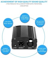 Fuente para microfono de condensador 48V DC (Phantom)