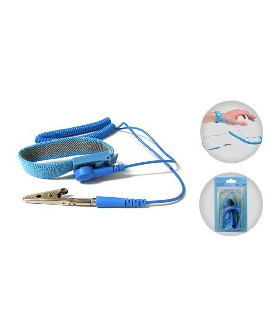 Pulsera antiestatica con cable de descarga de 1.5M