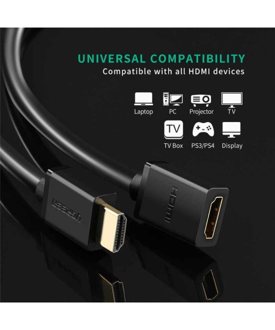 Extensión HDMI UGREEN macho a hembra 2.0 alargado 4K HD TV 2M