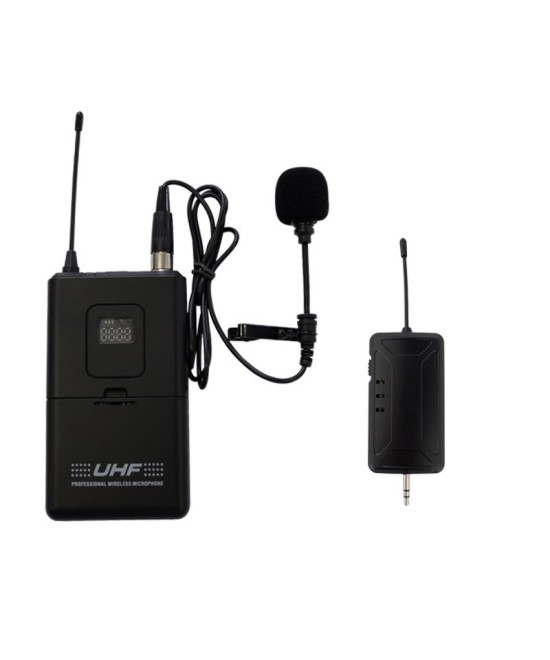 Microfonos Inalambricos M-202 UHF con 1 Receptor 3.5mm y 2 Transmisores