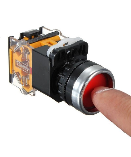 Boton industrial push botton rojo