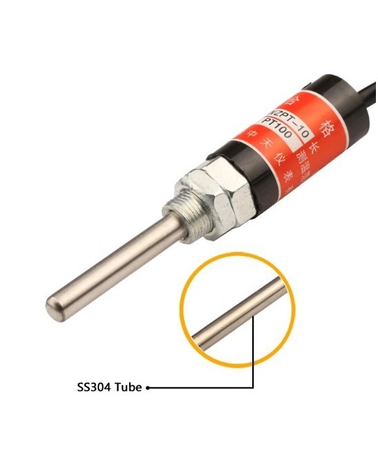 Sonda de temperatura termocupla PT100 WZPT-10, -50 a 420 grados 1500mm