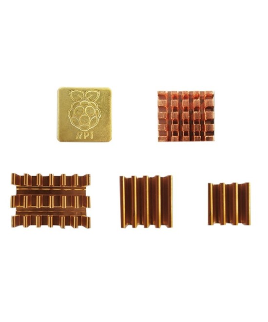 Disipadores de calor Raspberry Pi 3 / Pi 4 (5 unidades)