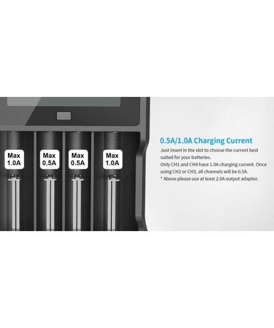 Cargador de baterías Xtar VC4 4 espacios